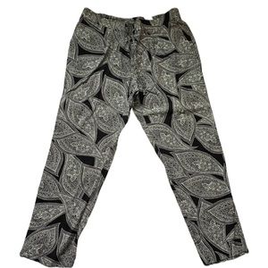 Banana Republic Drawstring Paisley Ankle Pant